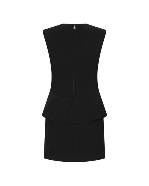 ROTATE BIRGER CHRISTENSEN Black Rotate Rose Detail Mini Dress