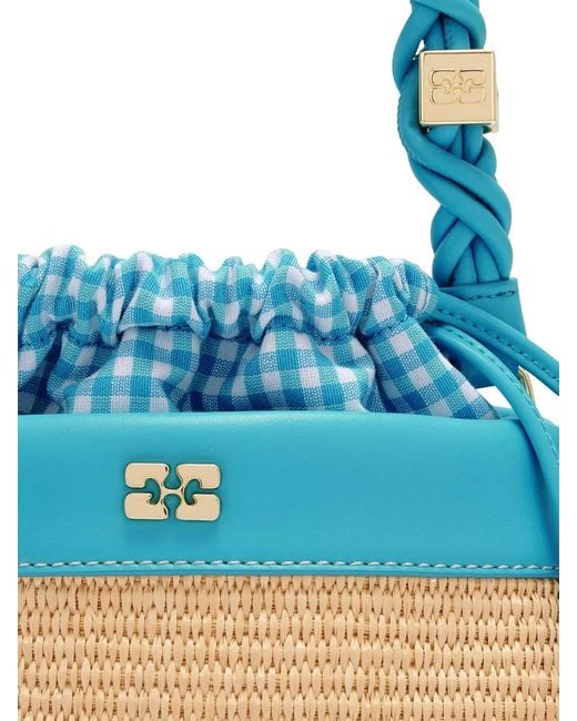 Ganni Blue Bou Bucket Bag