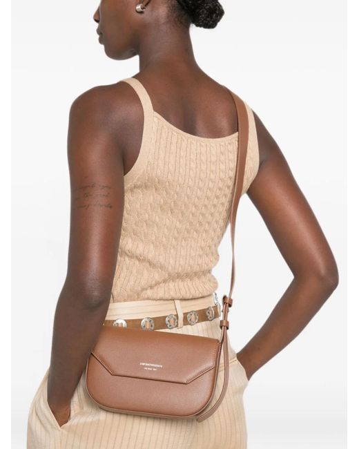 Emporio Armani White Leather Corssbody Bag