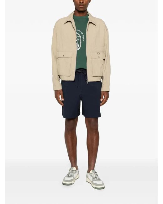 Maison Kitsuné Blue Maison Kitsuné Cotton Shorts for men