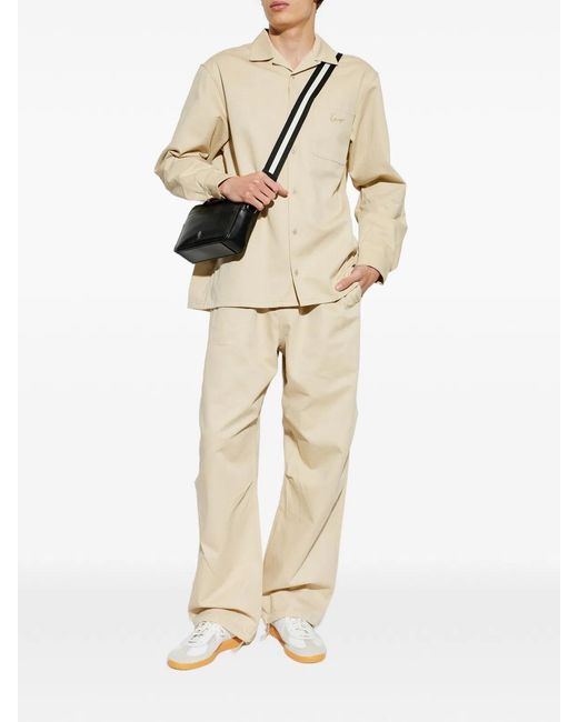 KENZO Natural Loose-Fit Cotton Trousers for men