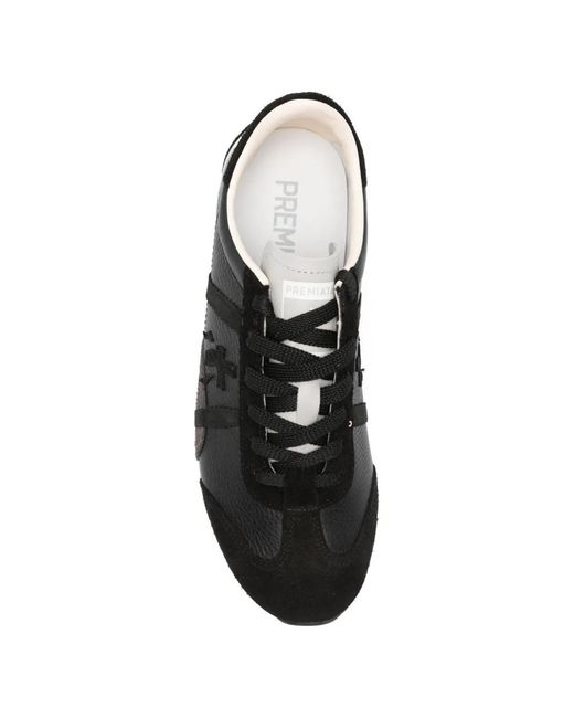 Premiata Black Leather Sneakers