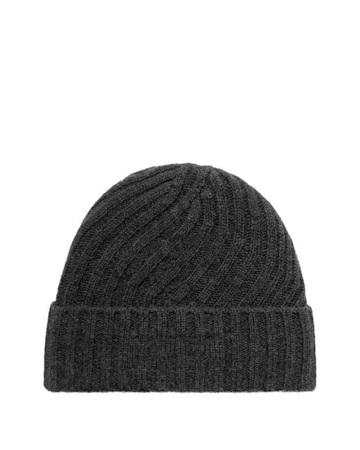 Jacquemus Black Ribbed Knit Hat