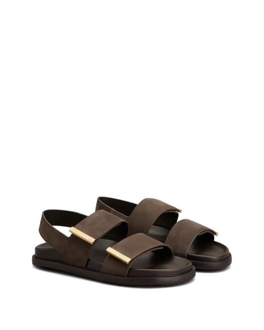 Tod's Black Palissandro Calfskin Sandals