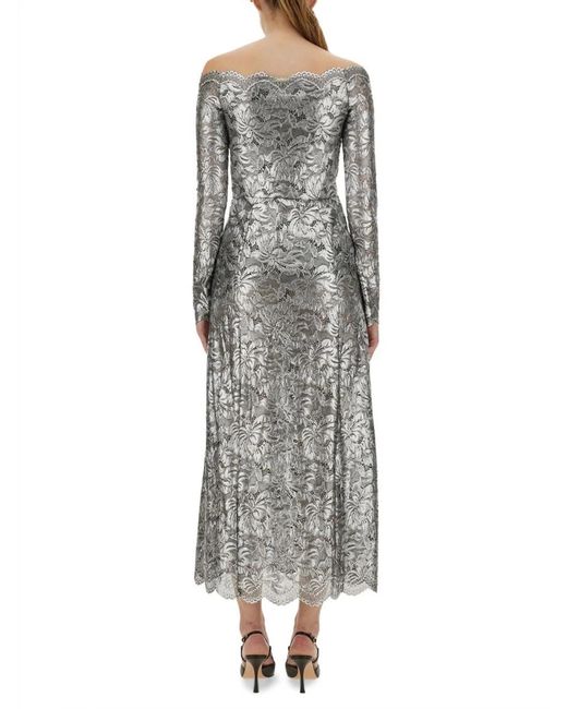 Rabanne Gray Long Lace Dress