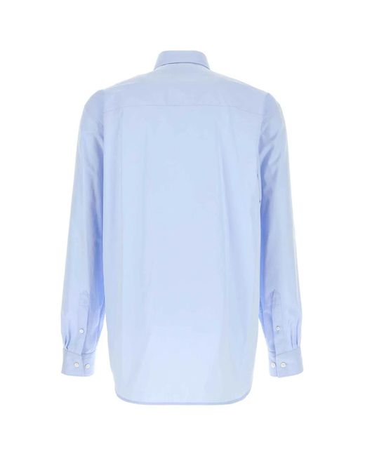 Dries Van Noten Blue Light Cilian Poplin Shirt for men