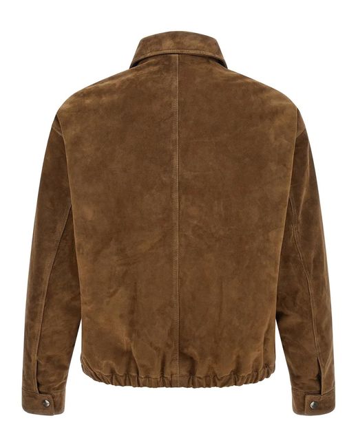 Giorgio Brato Brown Suede Jacket for men