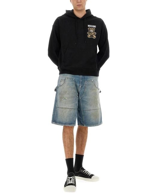 Moschino Couture Black Teddy Bear Hoodie for men