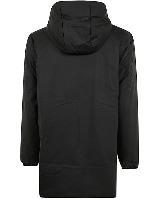Rains Black Lohja Long Jacket Rain-Coat for men