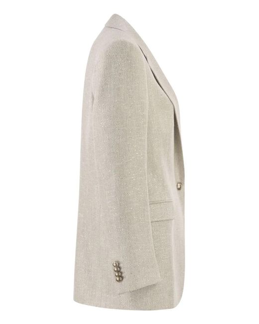 Tagliatore Natural Single-Breasted Bouclé-Effect Mélange Blazer