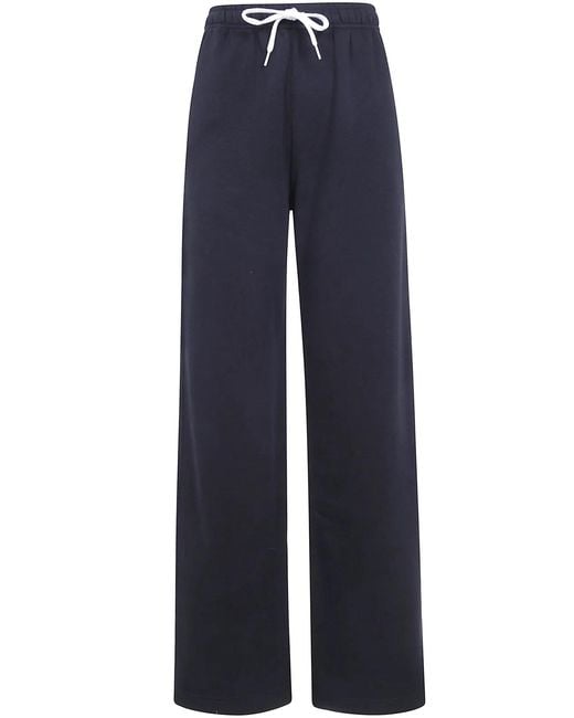 Polo Ralph Lauren Blue Knit Open Bottom Sweatpants
