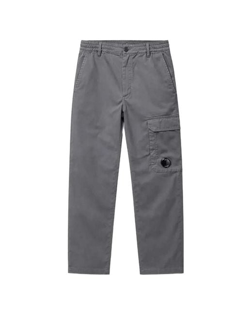 C P Company Gray C.P.Company Classic Cargo Pants for men