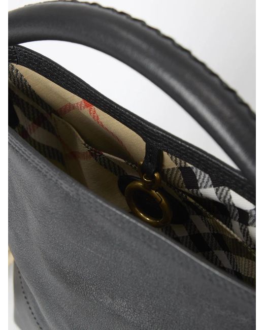 Burberry Black Mini B Clip Bucket Bag