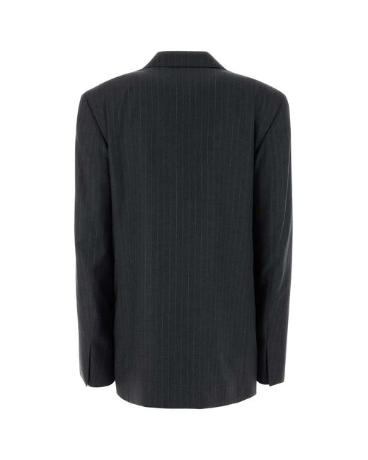 Gucci Black Embroidered Wool Blazer