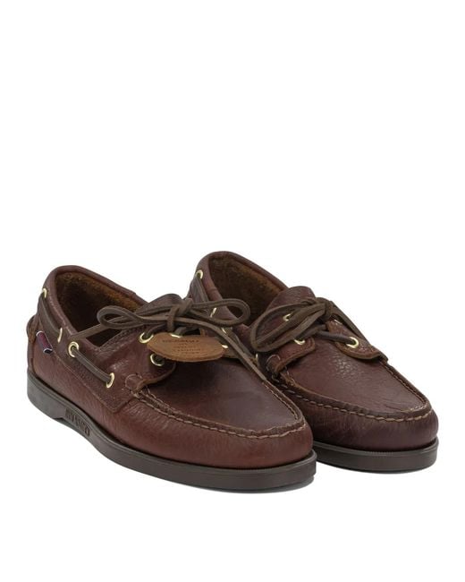 Sebago Brown "Portland Artisan Momoth" Lace-Up Loafers for men