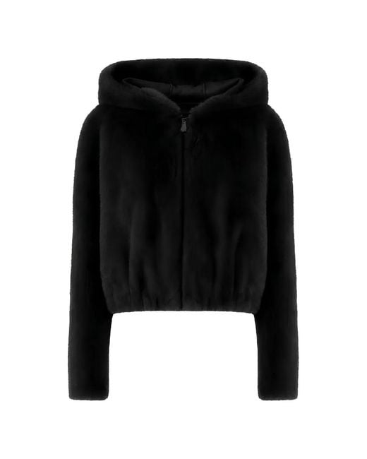 Pinko Black Polyester Winter Coat