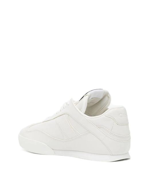 Chloé White Calf Leather Rubber Sneakers