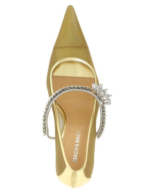 Mach & Mach Metallic 'Lotus Flower' Pumps