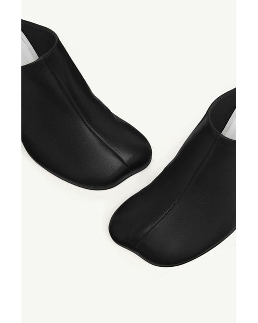 MM6 by Maison Margiela Black Leather Mules