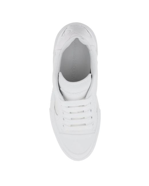 McQueen White Deck Sneakers