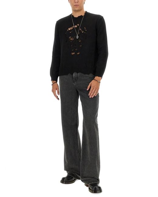 McQueen Black Jeans Baggy for men