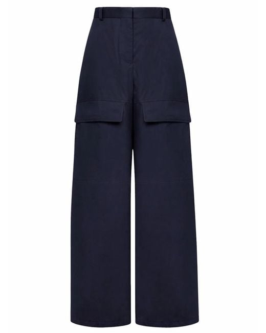 Stella McCartney Blue Cotton Cargo Pants
