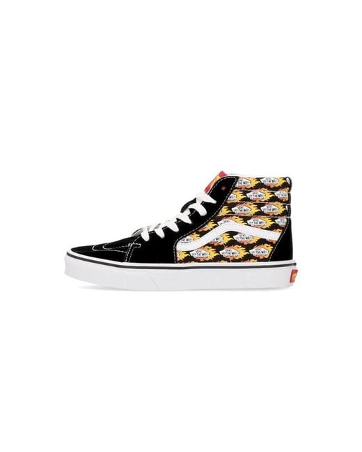 Vans Black "Flame Logo Repeat" Sneaker