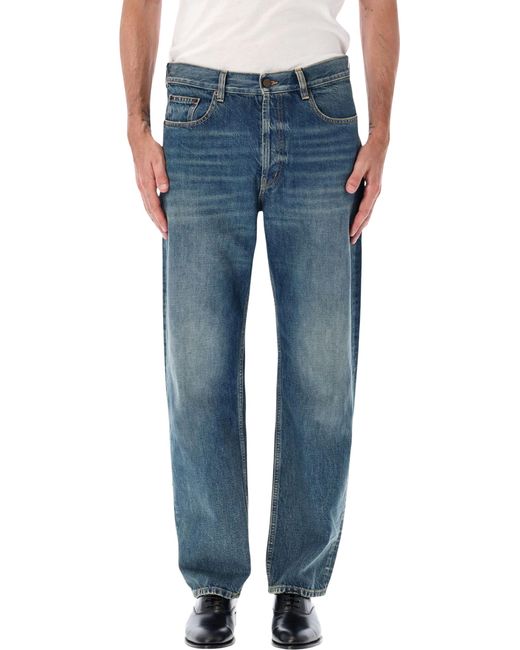 Saint Laurent Blue Straight Denim Jeans for men