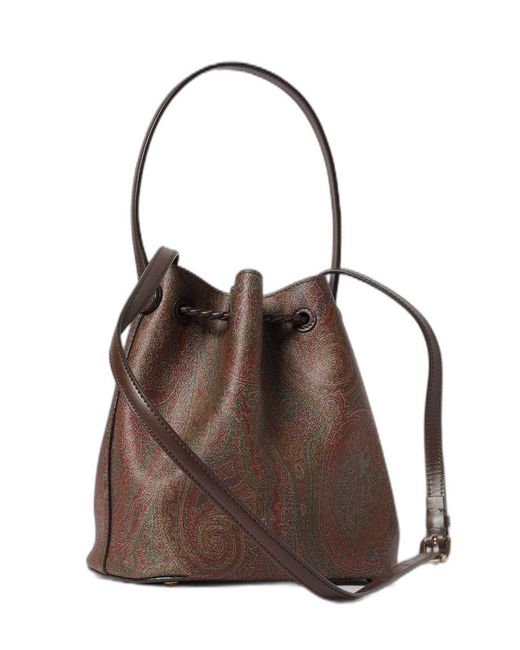 Etro Brown Vela Top Handle Bag