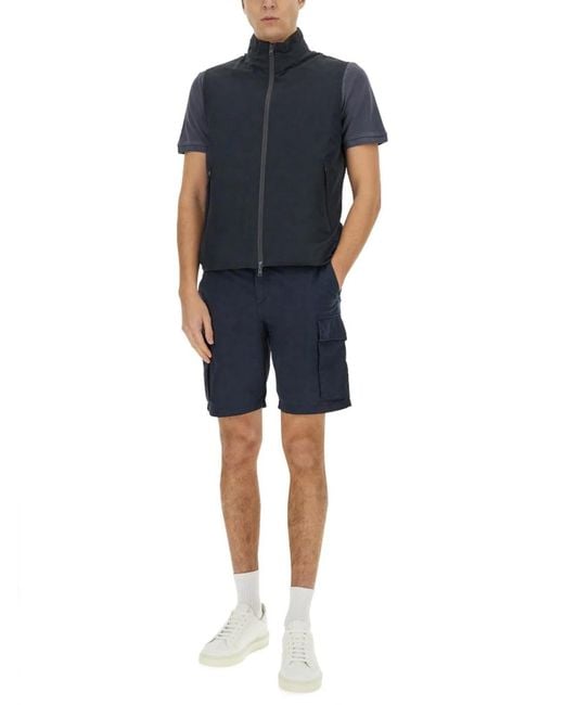Woolrich Blue Gilet Impermeabile for men