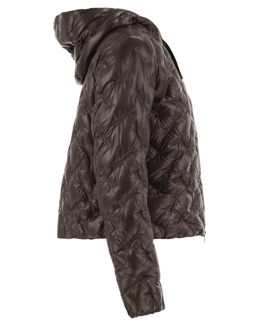 Herno Black Diamond-Quilted Hooded Down Jacket