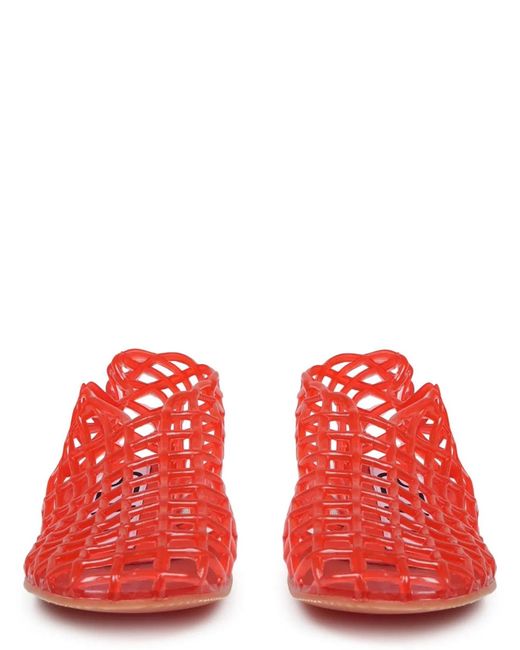 Senso Red Rubber Flats With Leather Sock