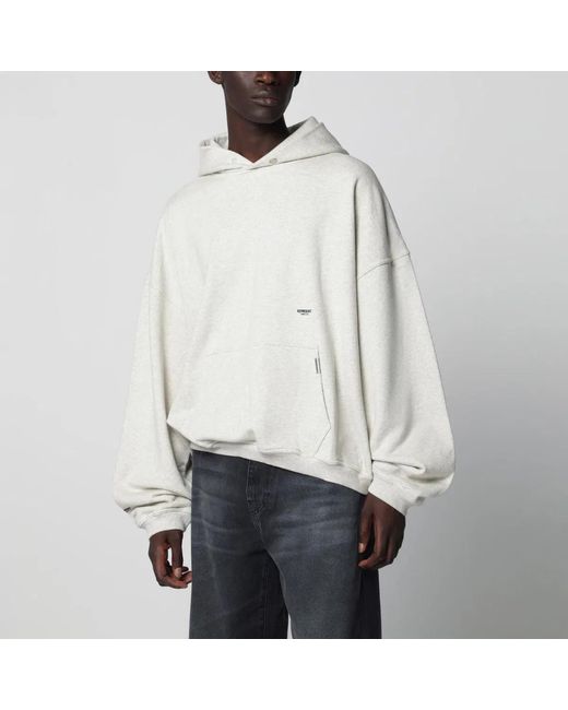 Represent White Cream Micro Owners Club Cotton Hoodie for men