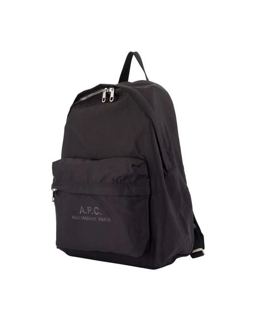 A.P.C. Black Backstage Small Backpack for men