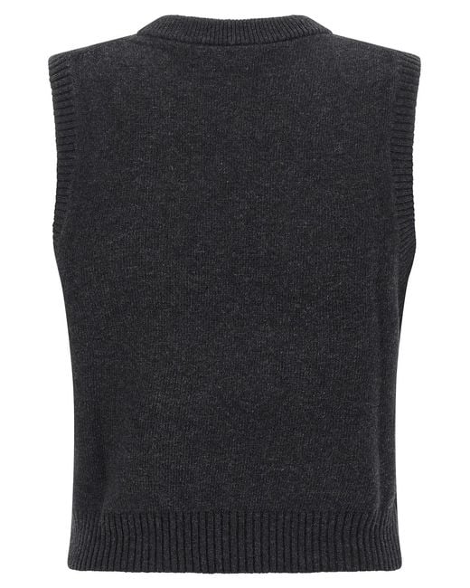 Ganni Black 'Cherry' Vest