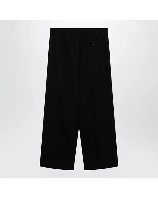 Balenciaga Black Wide-Leg Tailored Trousers for men