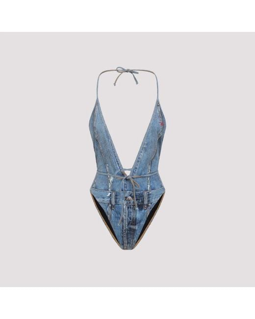 DIESEL Blue Costume Intero Effetto Denim