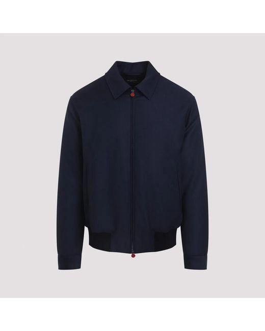 Kiton Blue Bomber Jacket for men