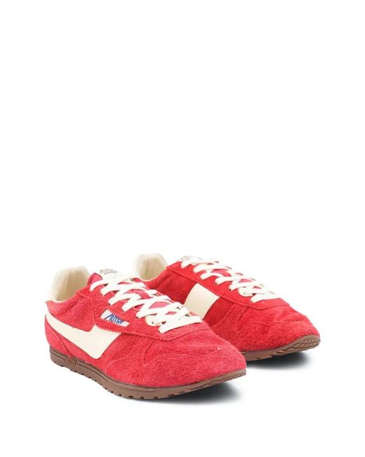 Autry Red Suede Windspin Sneaker for men
