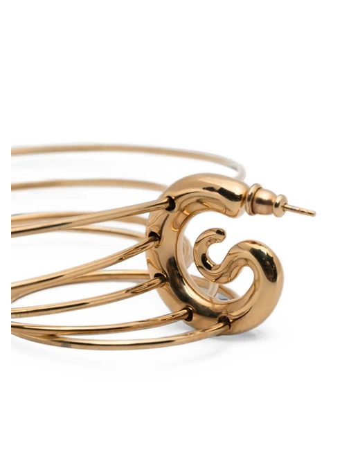 Panconesi Metallic "Pierced Serpent" Hoops Large