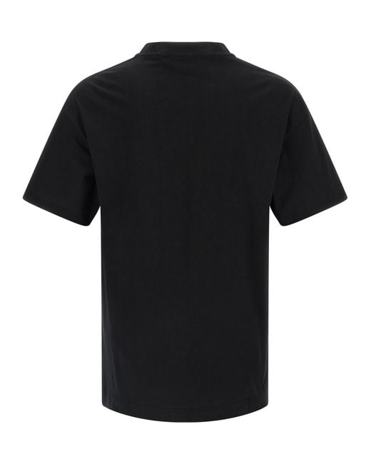 Palm Angels Black Logo Print T-Shirt for men