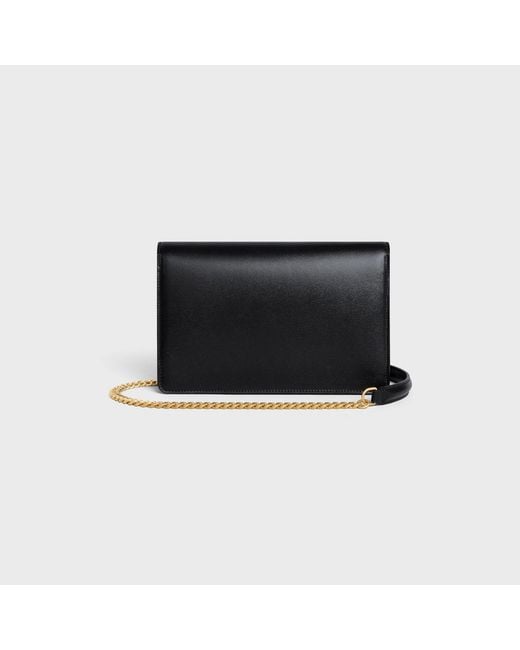 Céline Black Calf Skin Margo Wallet On Chain