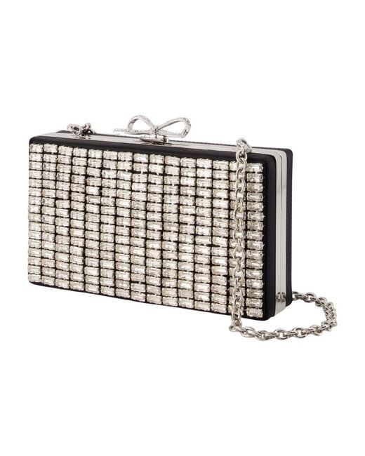 Self-Portrait Black Chainmail Clutch