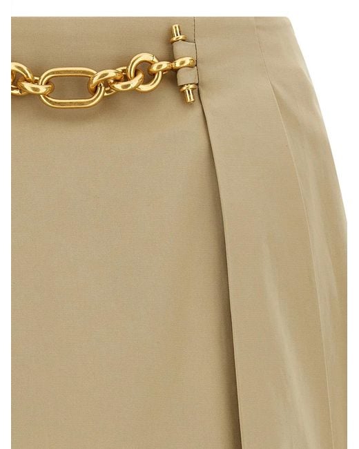 Balmain Natural Chain Skirt