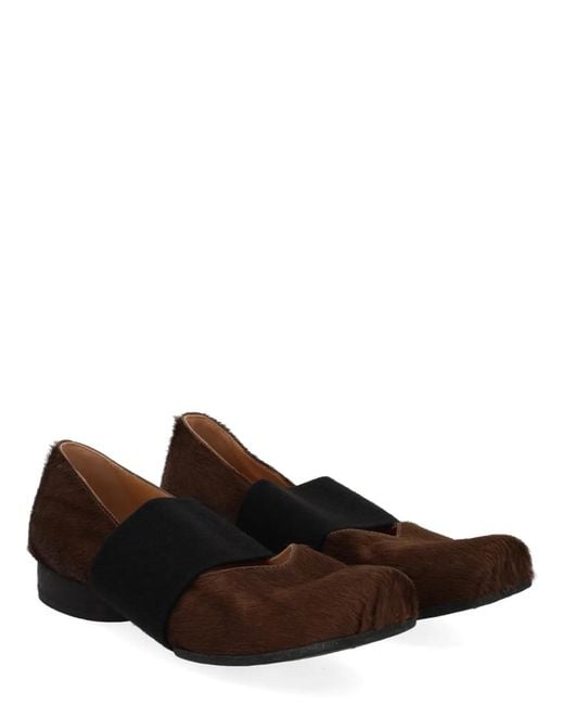 Uma Wang Brown Square Toe Ballerina