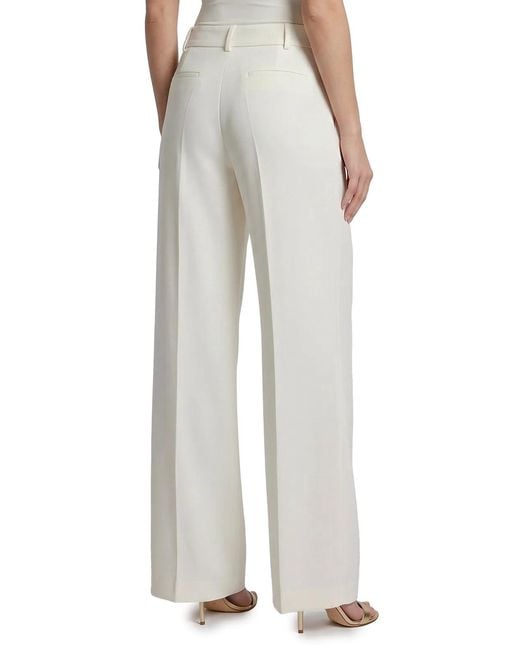 FEDERICA TOSI White Wide-Leg Cady Trousers