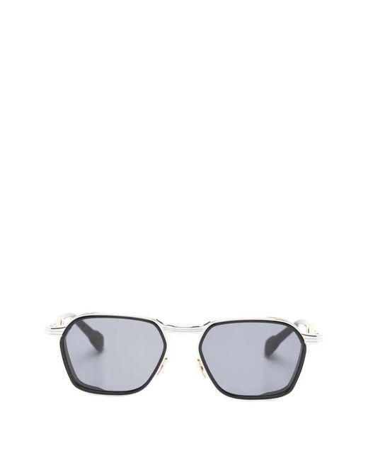 Jacques Marie Mage White "Beckett" Sunglasses