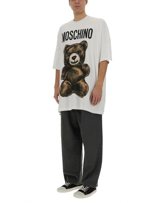 Moschino Couture Gray Teddy Bear T-Shirt for men