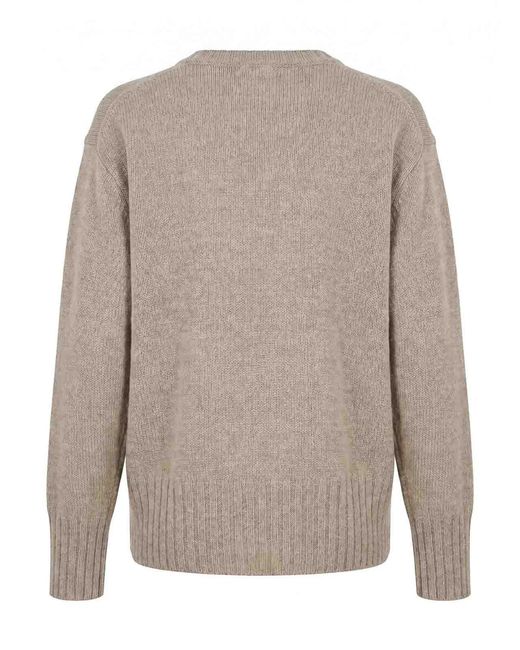 Malo Gray Round Neck Sweater