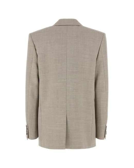 Saint Laurent Natural Cappuccino Wool Blazer